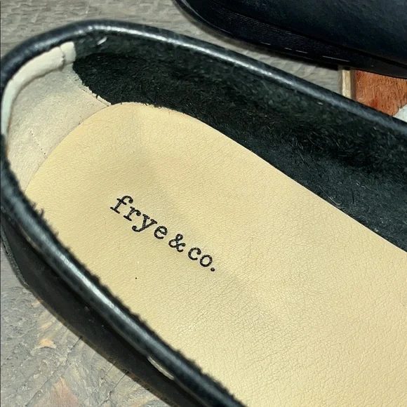 FRYE & CO. MENS LEWIS VENETIAN LOAFER DRIVING MOC BLACK LEATHER 13 M - Picture 2 of 10